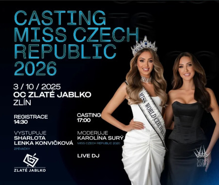 Casting MISS CZECH REPUBLIC 2026 v pátek 3. října!